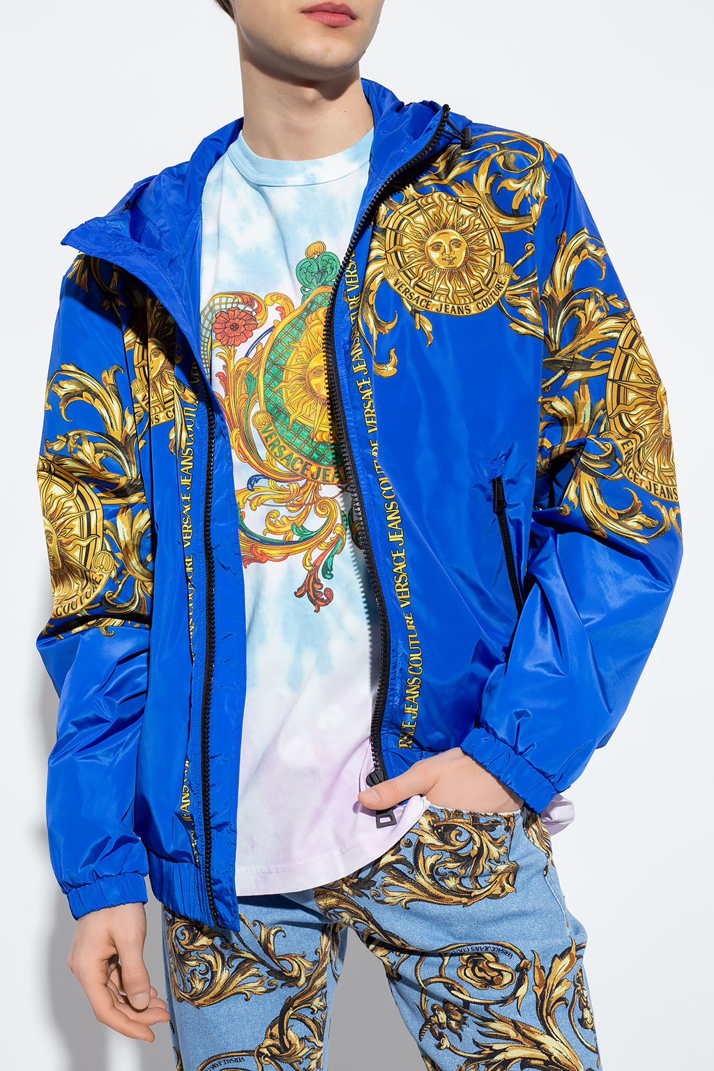 【海外輸入】 Patterned jacket Couture Jeans Versace ジャケット・アウター